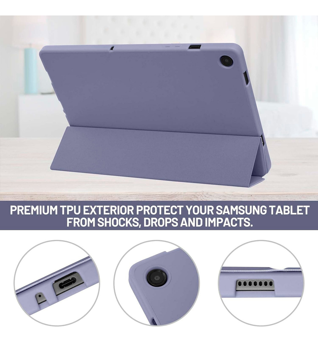 CASE FUNDA ESTUCHE PARA GALAXY TAB A9 PLUS X210 X216 GRISACE - 5