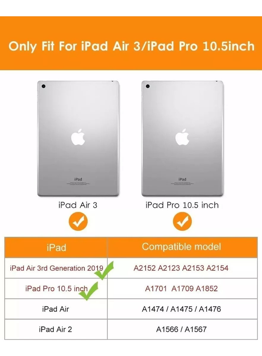 FUNDA SMART CASE PARA IPAD PRO 10.5 A1701 A1709 SILICONADO - 2