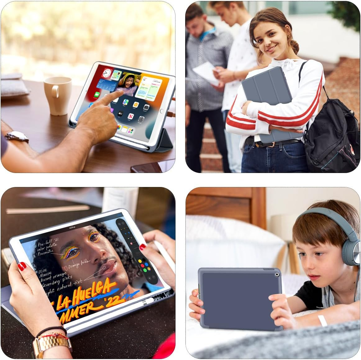 PARA IPAD 10.2 7MA 8VA 9VA GEN FUNDA CASE ESTUCHE PROTECTOR - 4