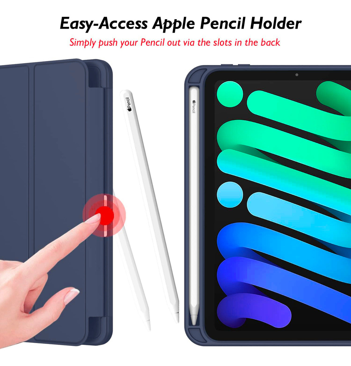 FUNDA SMART CASE PARA IPAD MINI 7 GEN A2993 A2995 NAVY - 4