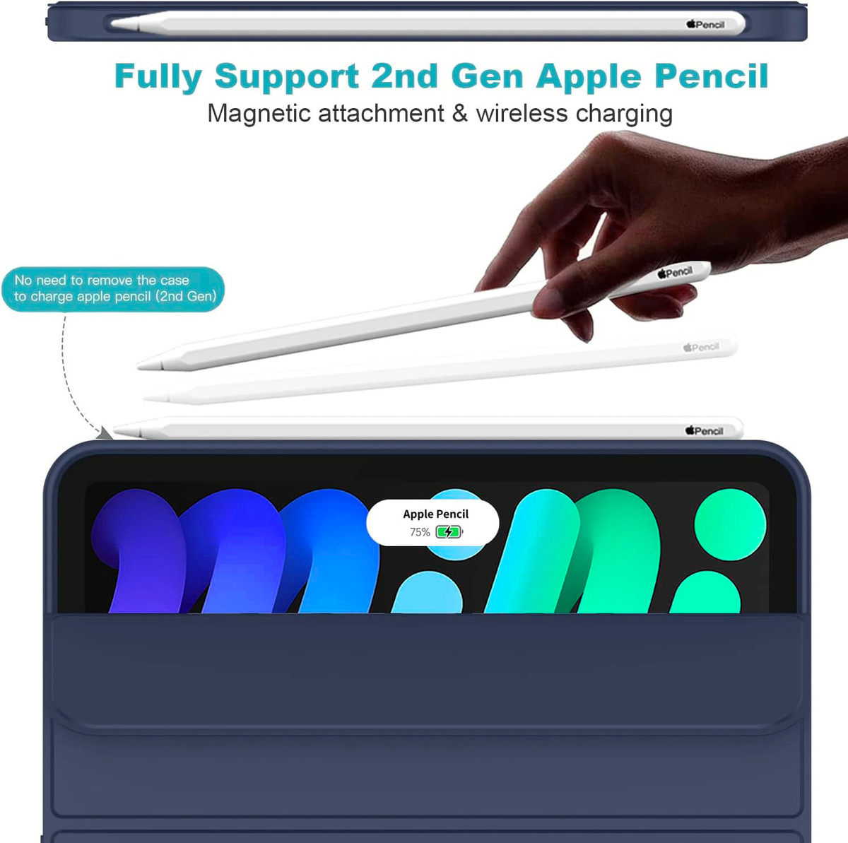 FUNDA SMART CASE PARA IPAD MINI 7 GEN A2993 A2995 NAVY - 5