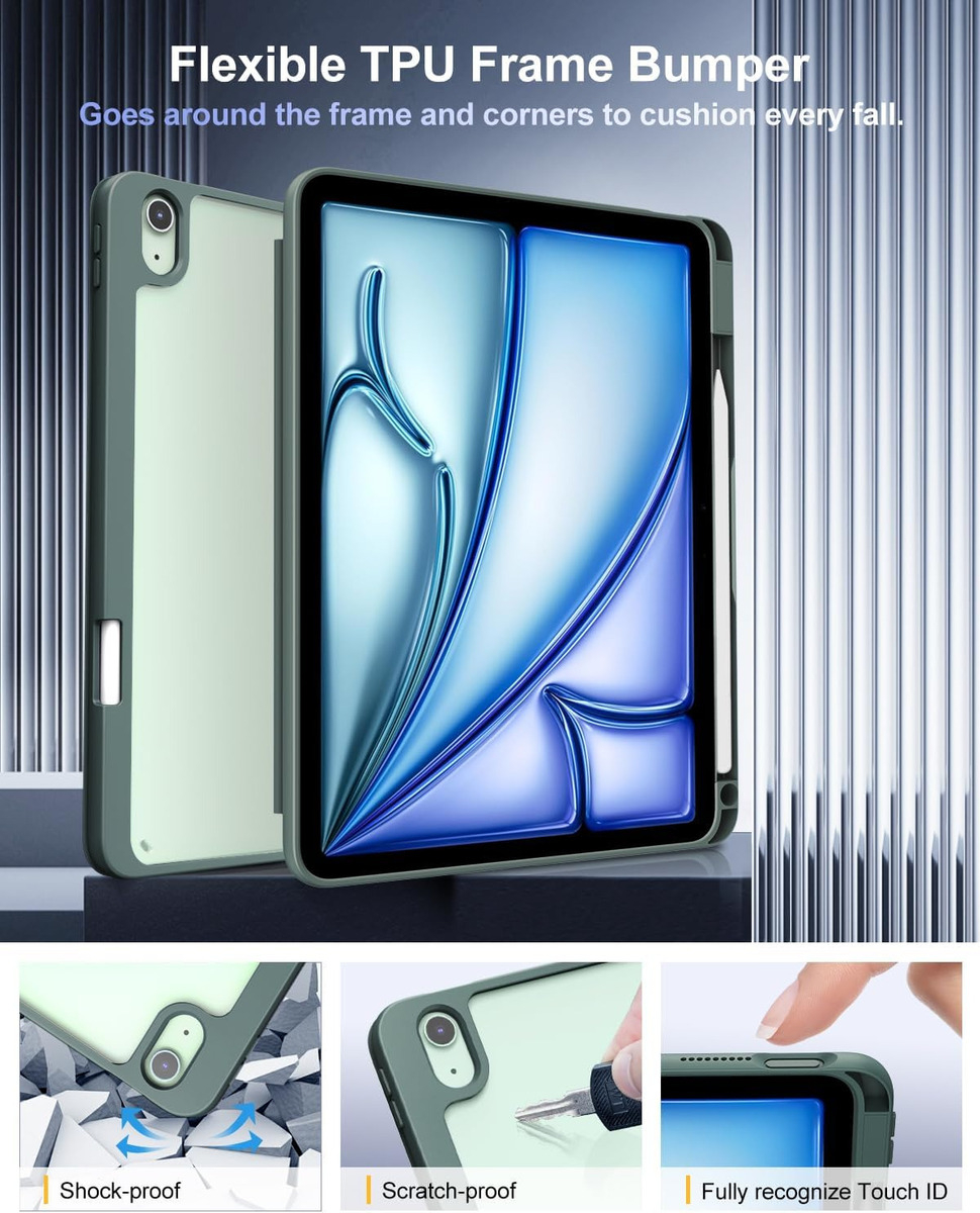 FUNDA CASE PARA IPAD AIR6 11 M2 (2024) A2902 A2903 VERDE - 5