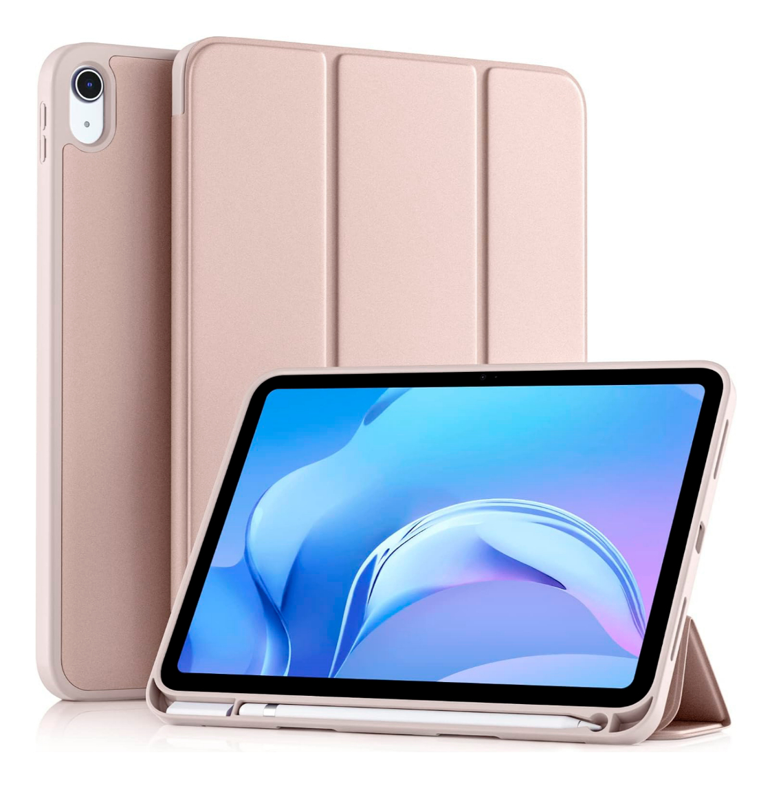 SMART CASE PARA IPAD 10MA GEN A2696 A2757 FUNDA ESTUCHE ROSE - 1