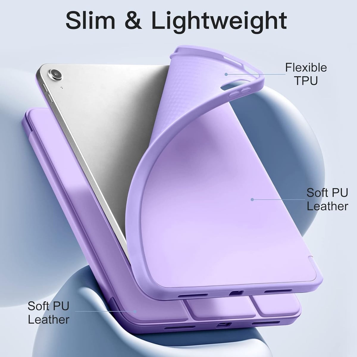 SMART CASE PARA IPAD A16 CHIP 11MA GEN (2025) ESTUCHE LILA - 4