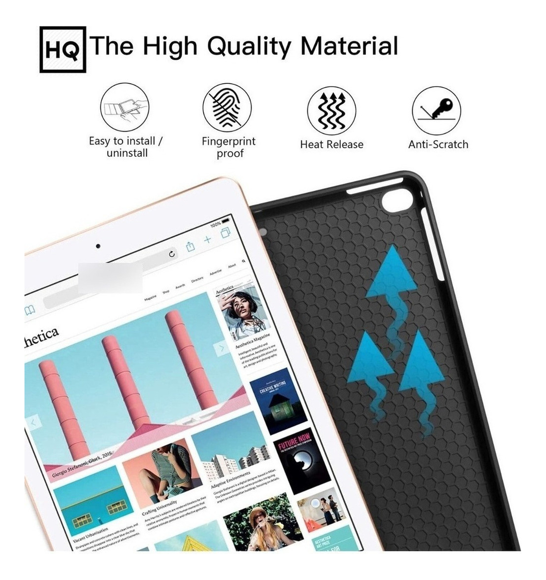 FUNDA SMART CASE PARA IPAD AIR 2 2014 A1566 A1567 SILICONADO - 6