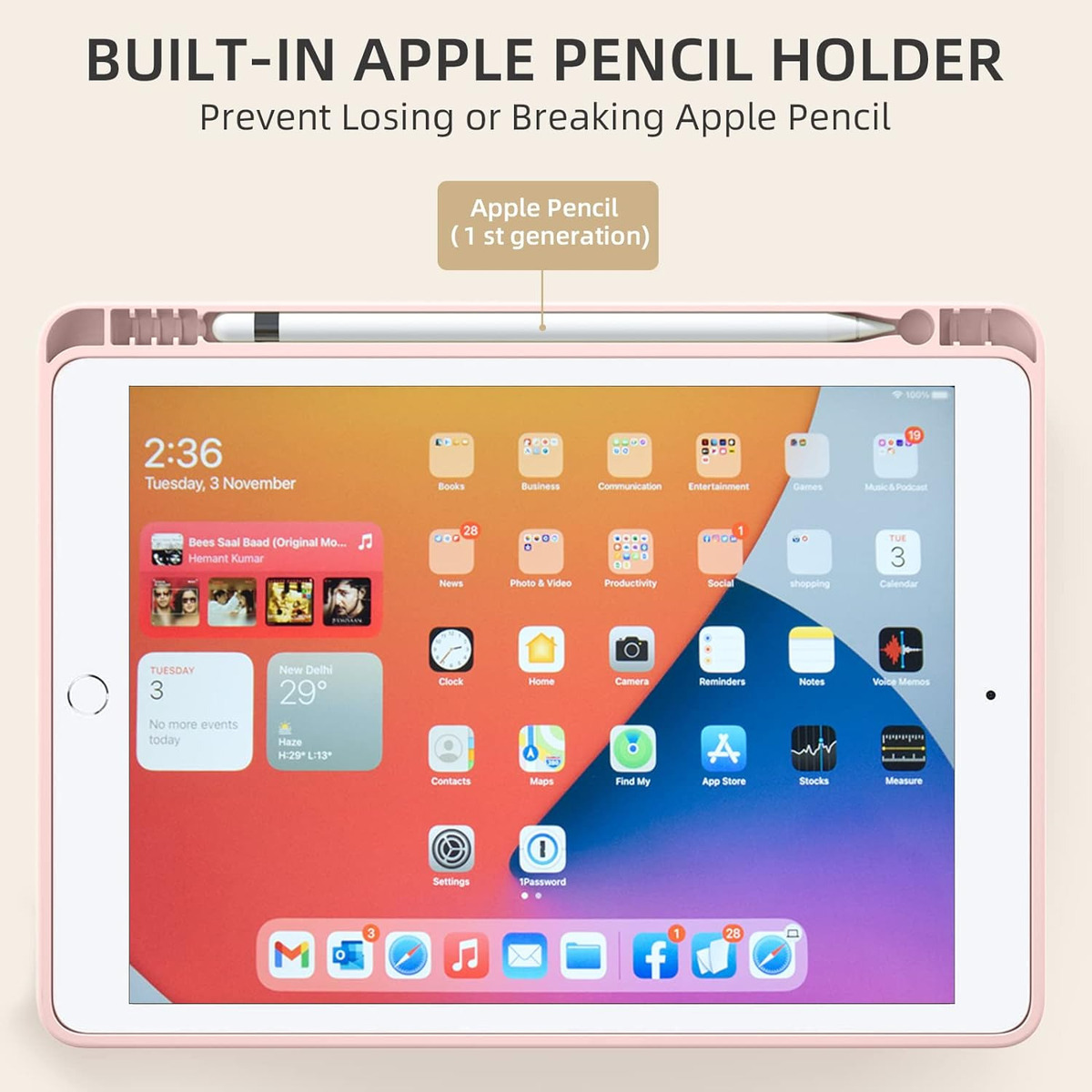 PARA IPAD 10.2 7MA 8VA 9VA GEN FUNDA CASE ESTUCHE PROTECTOR - 3