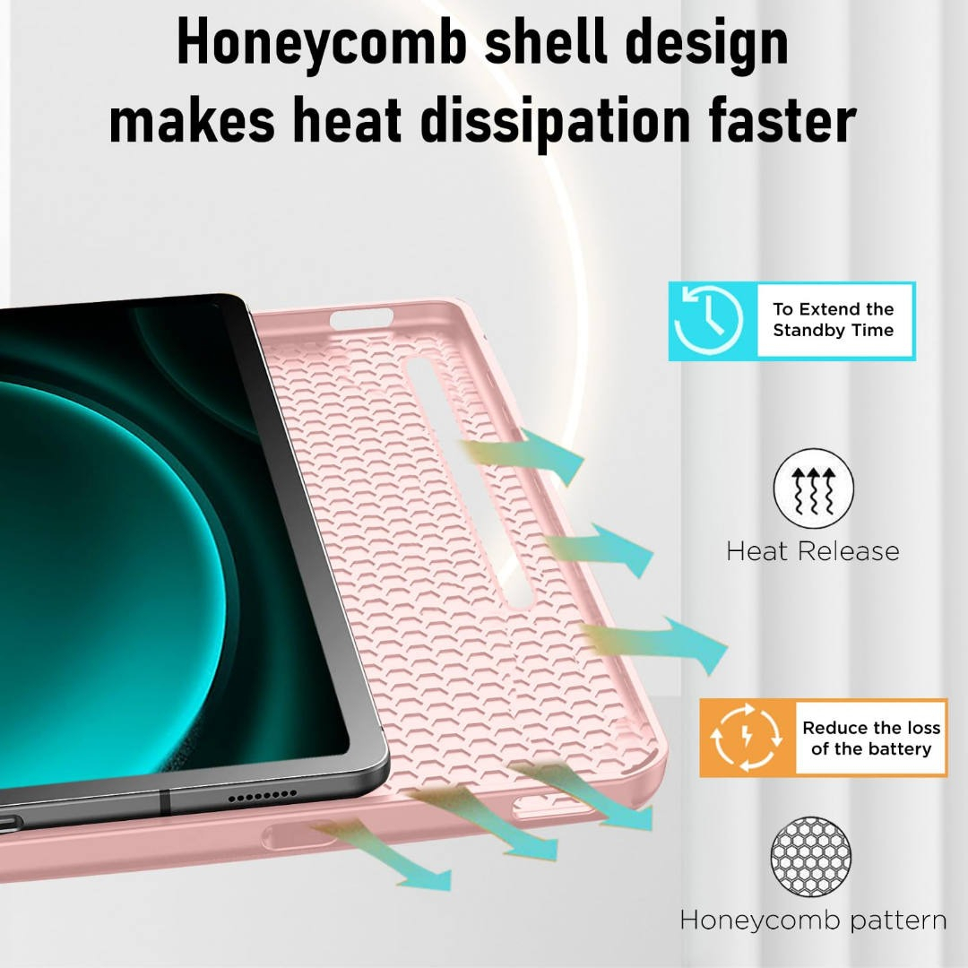 CASE FUNDA PARA GALAXY TAB S9 PLUS X810 X816 ESTUCHE ROSA - 6
