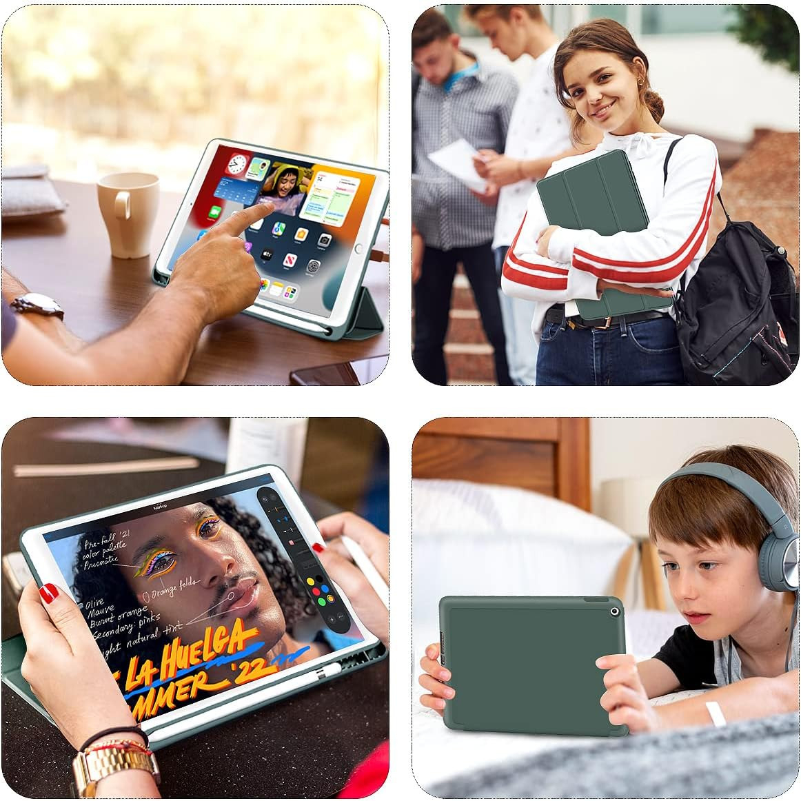 PARA IPAD 10.2 7MA 8VA 9VA GEN FUNDA CASE ESTUCHE PROTECTOR - 4