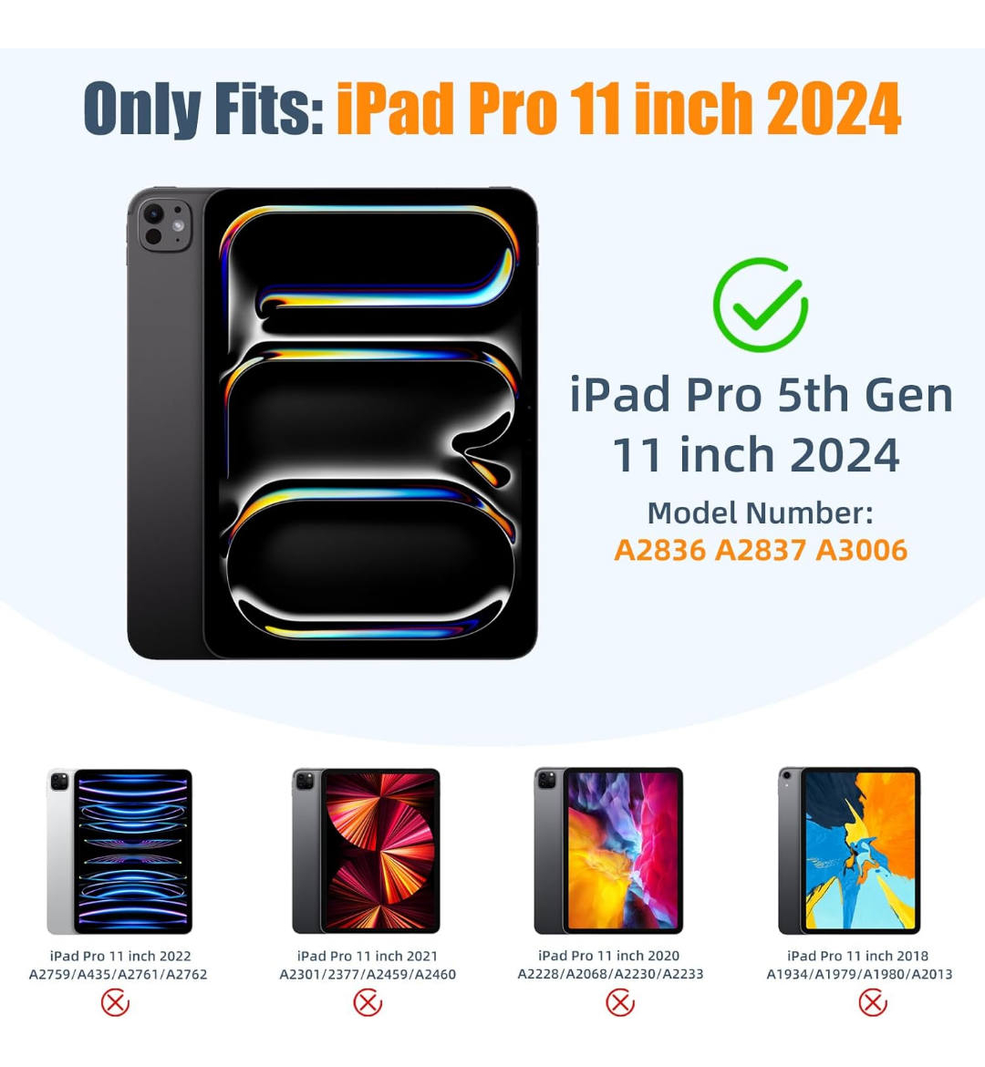 FUNDA CASE PARA IPAD PRO 11 M4 (2024) 5GEN ESTUCHE PROTECTOR - 4