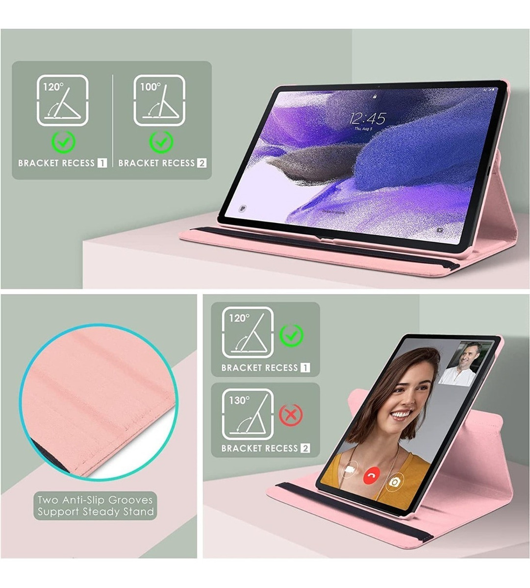 CASE FUNDA PARA GALAXY TAB S8 PLUS X806 X800 FOLIO PROTECTOR - 4