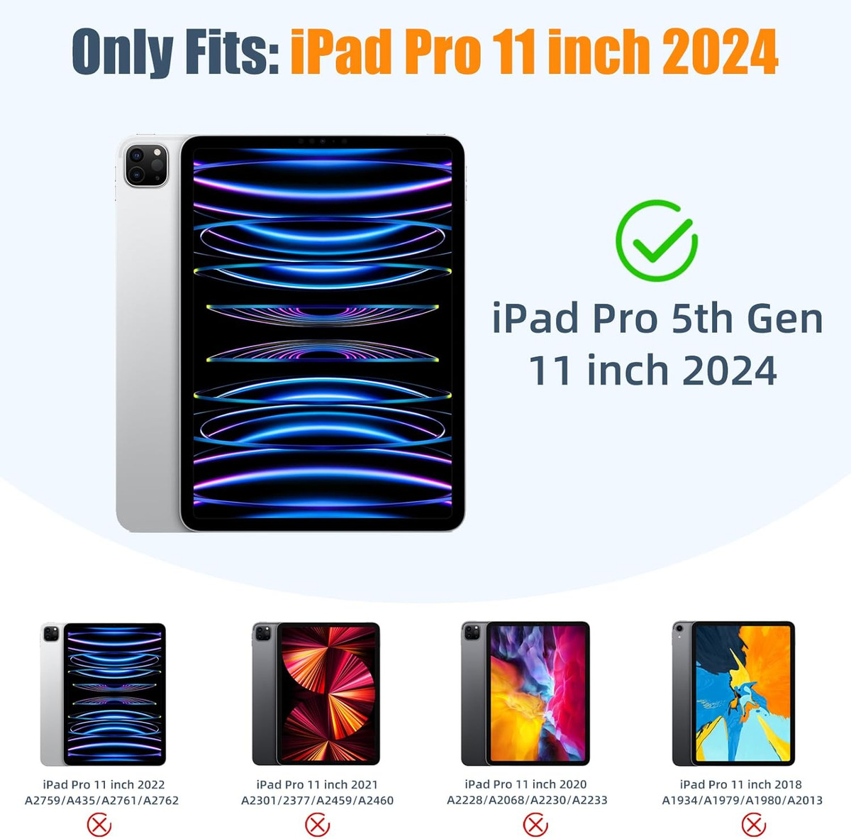 FUNDA CASE PARA IPAD PRO 11 M4 (2024) 5GEN ESTUCHE PROTECTOR - 2