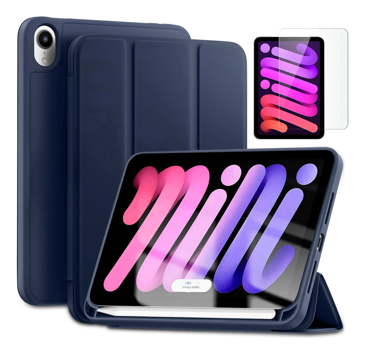FUNDA CASE PARA IPAD MINI 6 GEN A2567 A2568 ESTUCHE + MICA - 1