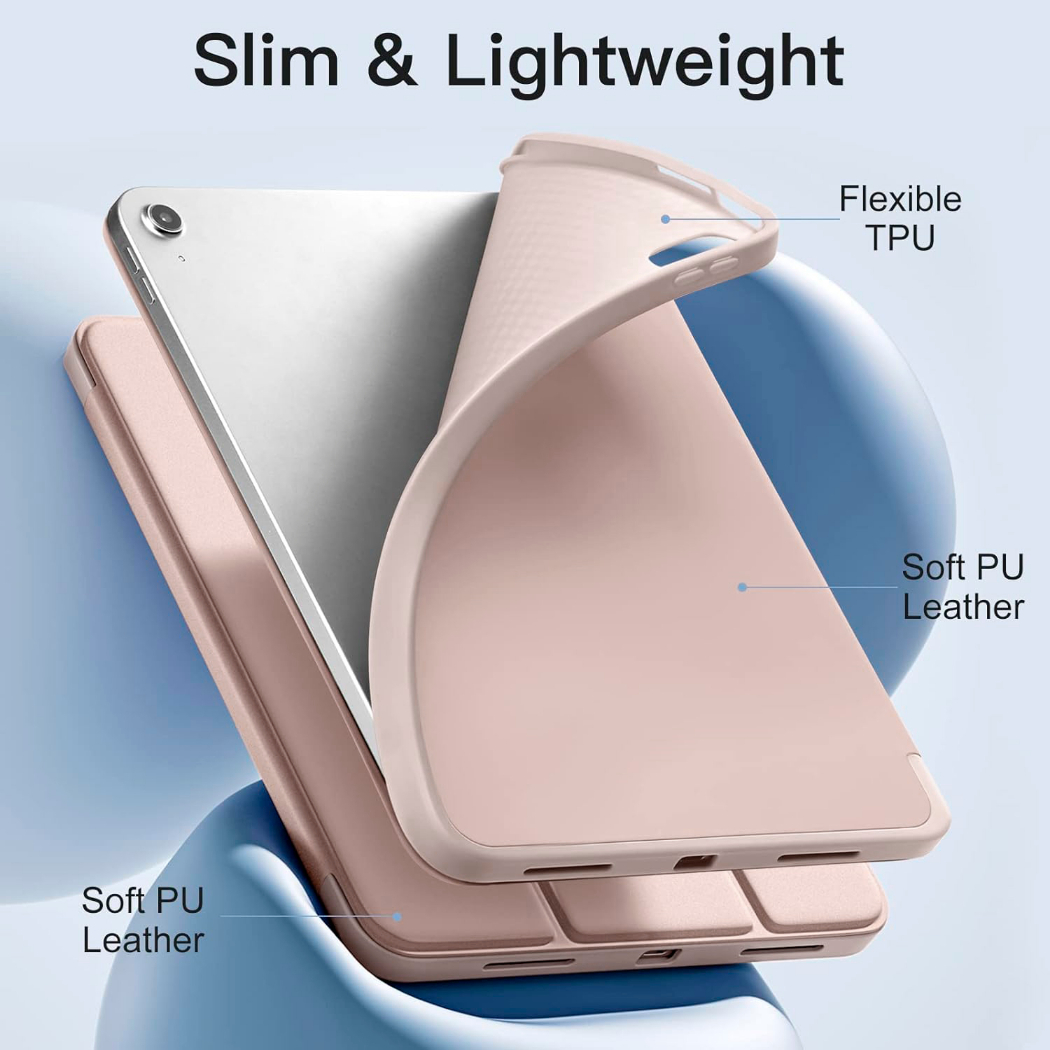 SMART CASE PARA IPAD A16 CHIP 11MA GEN (2025) ESTUCHE ROSE - 3