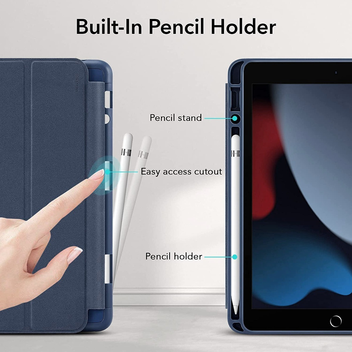 SMART CASE PARA IPAD 7GEN 10.2 A2197 A2198 A2200 PORTALÁPIZ - 6