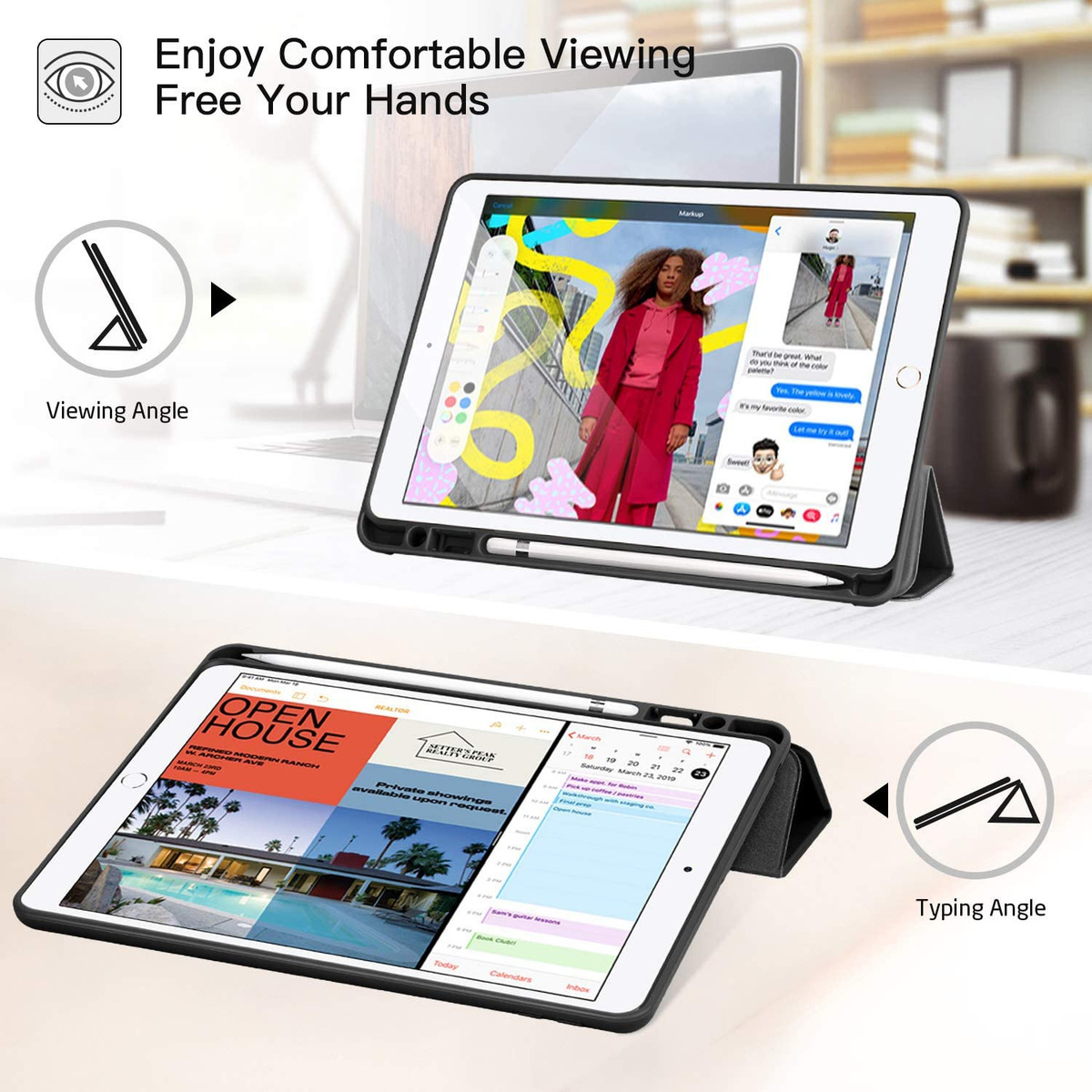 FUNDA PARA IPAD 10.2 7MA 8VA 9VA GEN CASE ESTUCHE PROTECTOR - 4