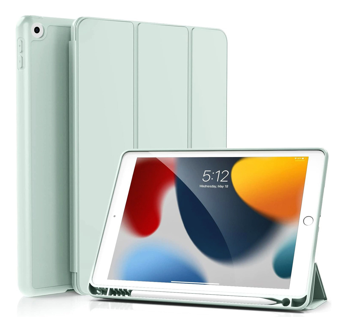 FUNDA SMART CASE PARA IPAD 9NA 10.2 7GEN 8GEN 9GEN MENTA - 1