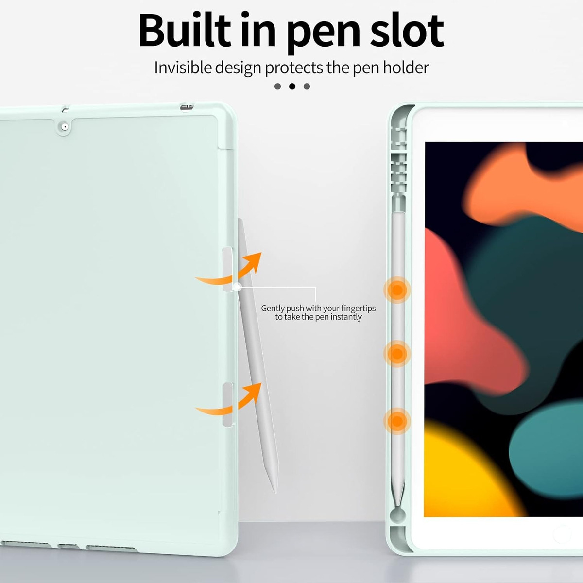 FUNDA SMART CASE PARA IPAD 9NA 10.2 7GEN 8GEN 9GEN MENTA - 4