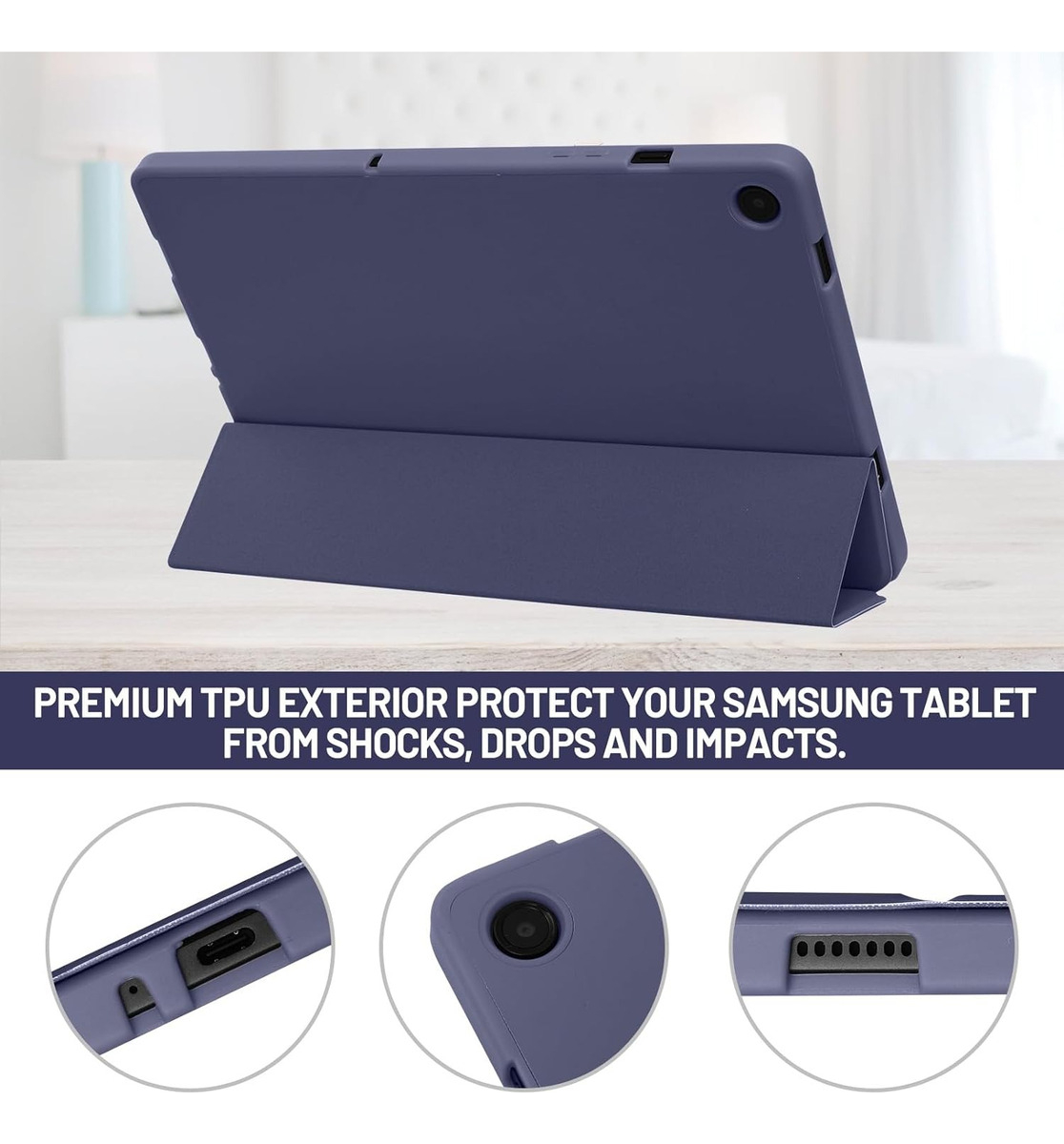 CASE FUNDA ESTUCHE PARA GALAXY TAB A9 PLUS X210 X216 NAVY - 5