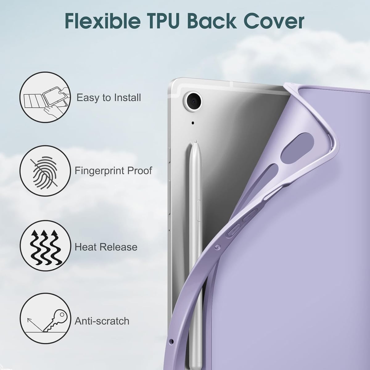 SMART CASE PARA GALAXY TAB S10 FE 10.9 X520 X526 (2025) LILA - 2