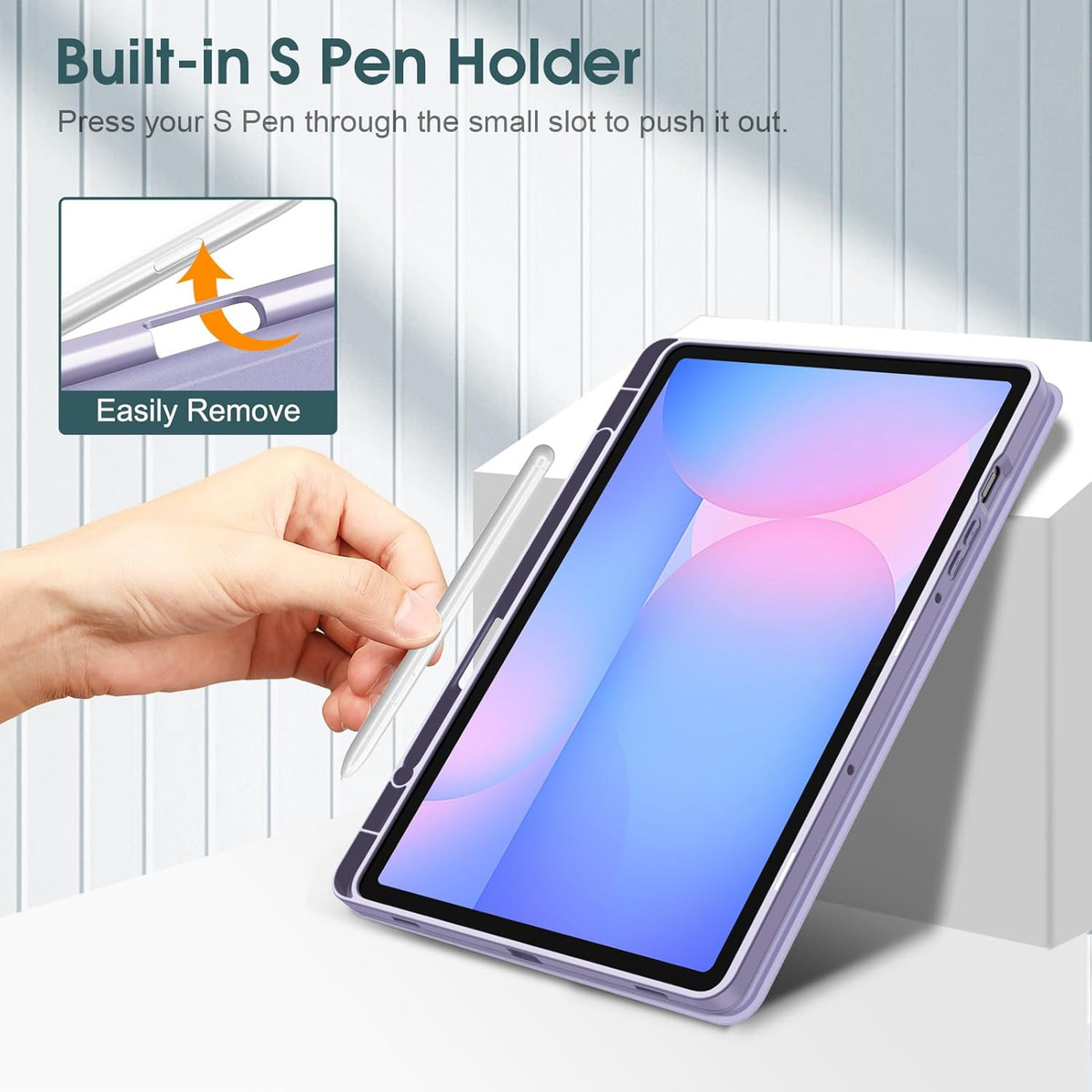 SMART CASE PARA GALAXY TAB S10 FE 10.9 X520 X526 (2025) LILA - 3