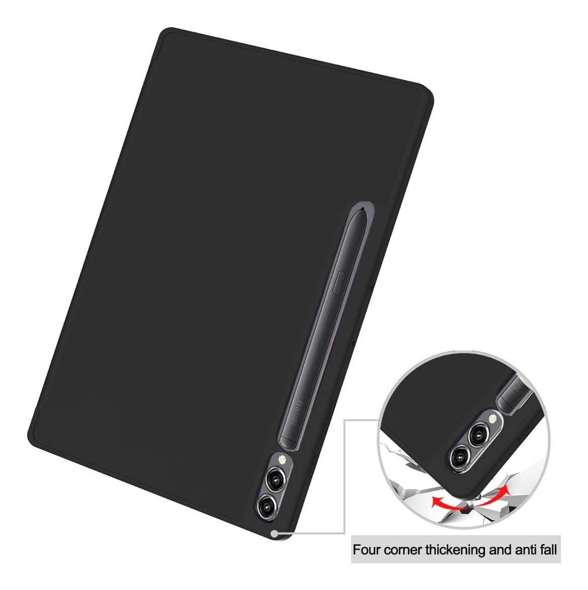 CASE FUNDA PARA GALAXY TAB S10 PLUS X820 X826 ESTUCHE NEGRO - 3