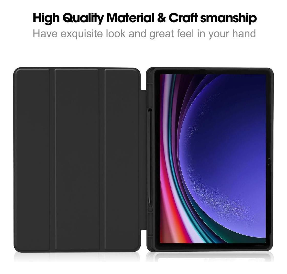 CASE FUNDA PARA GALAXY TAB S10 PLUS X820 X826 ESTUCHE NEGRO - 5