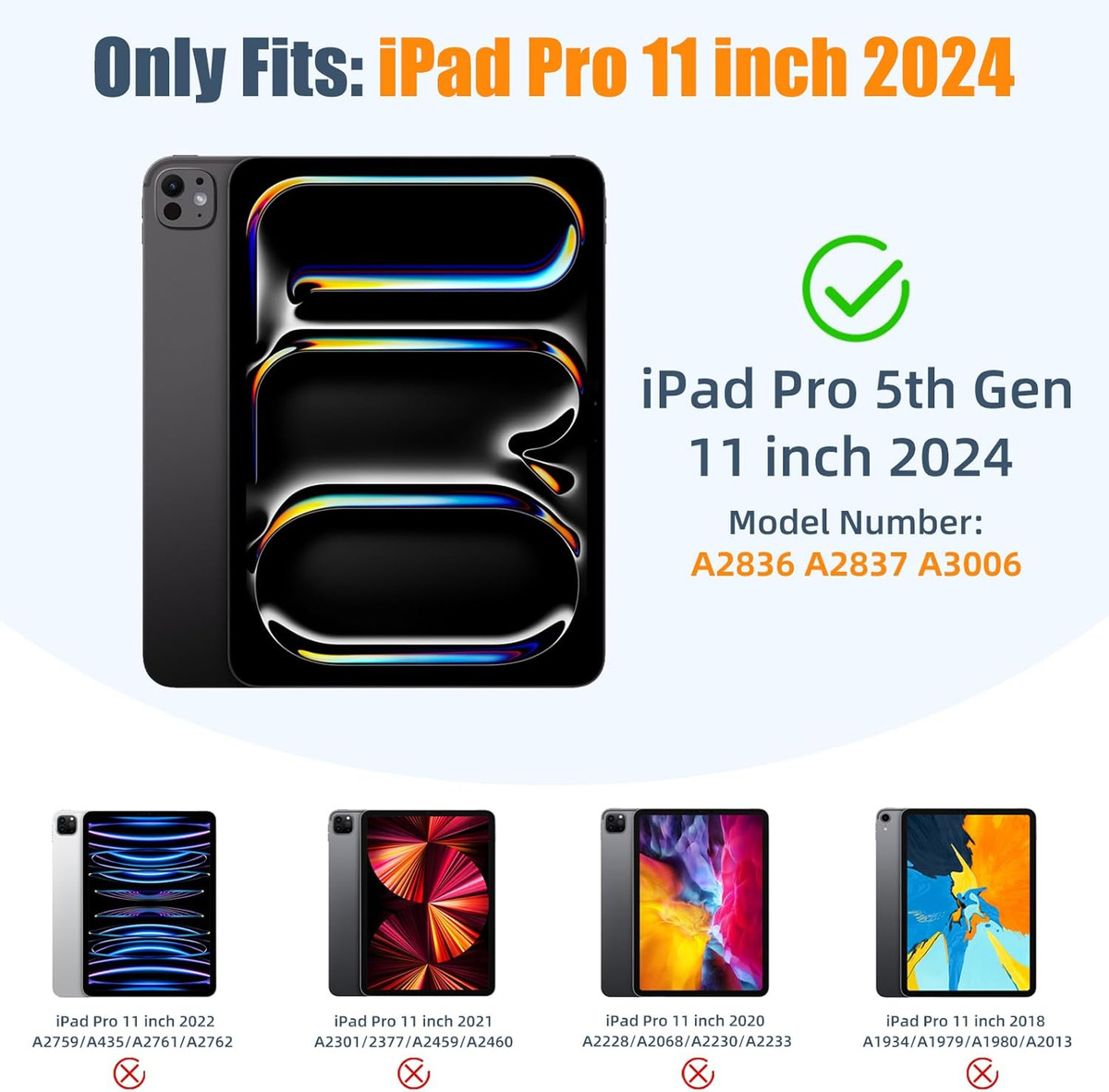 FUNDA CASE PARA IPAD PRO 11 M4 (2024) 5GEN ESTUCHE PROTECTOR - 2