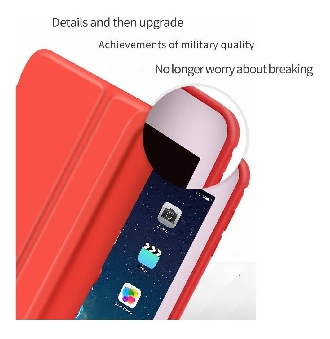 SMART CASE PARA IPAD 10.5 AIR 3 A2123 A2153 A2152 ROJO - 5