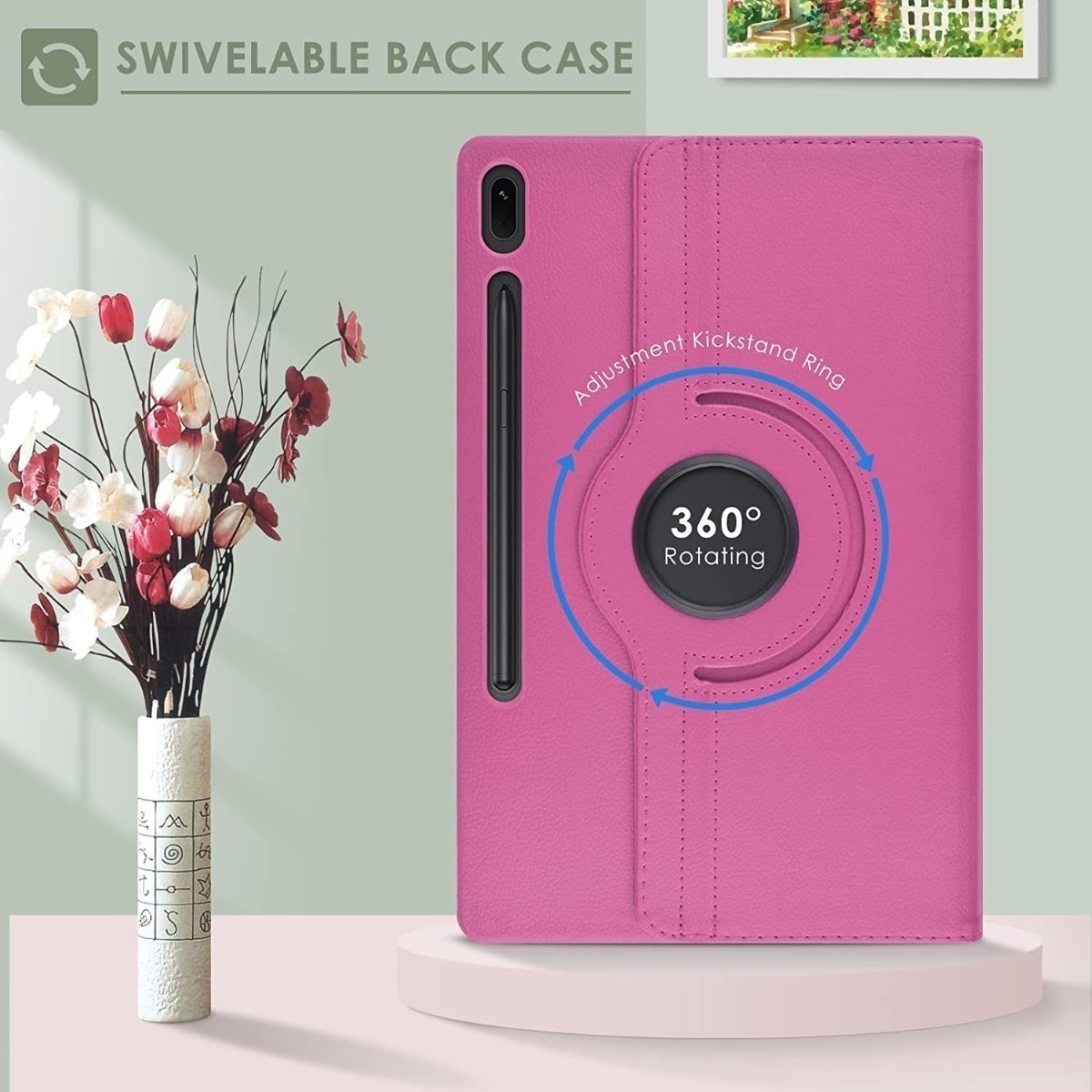 CASE COVER GIRATORIO PARA GALAXY TAB S7 FE 12.4 T735 T730 - 6