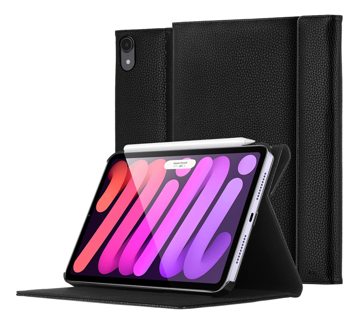 LEATHER PORTFOLIO CASE PARA IPAD MINI 7 GEN A2993 A2995 - 1