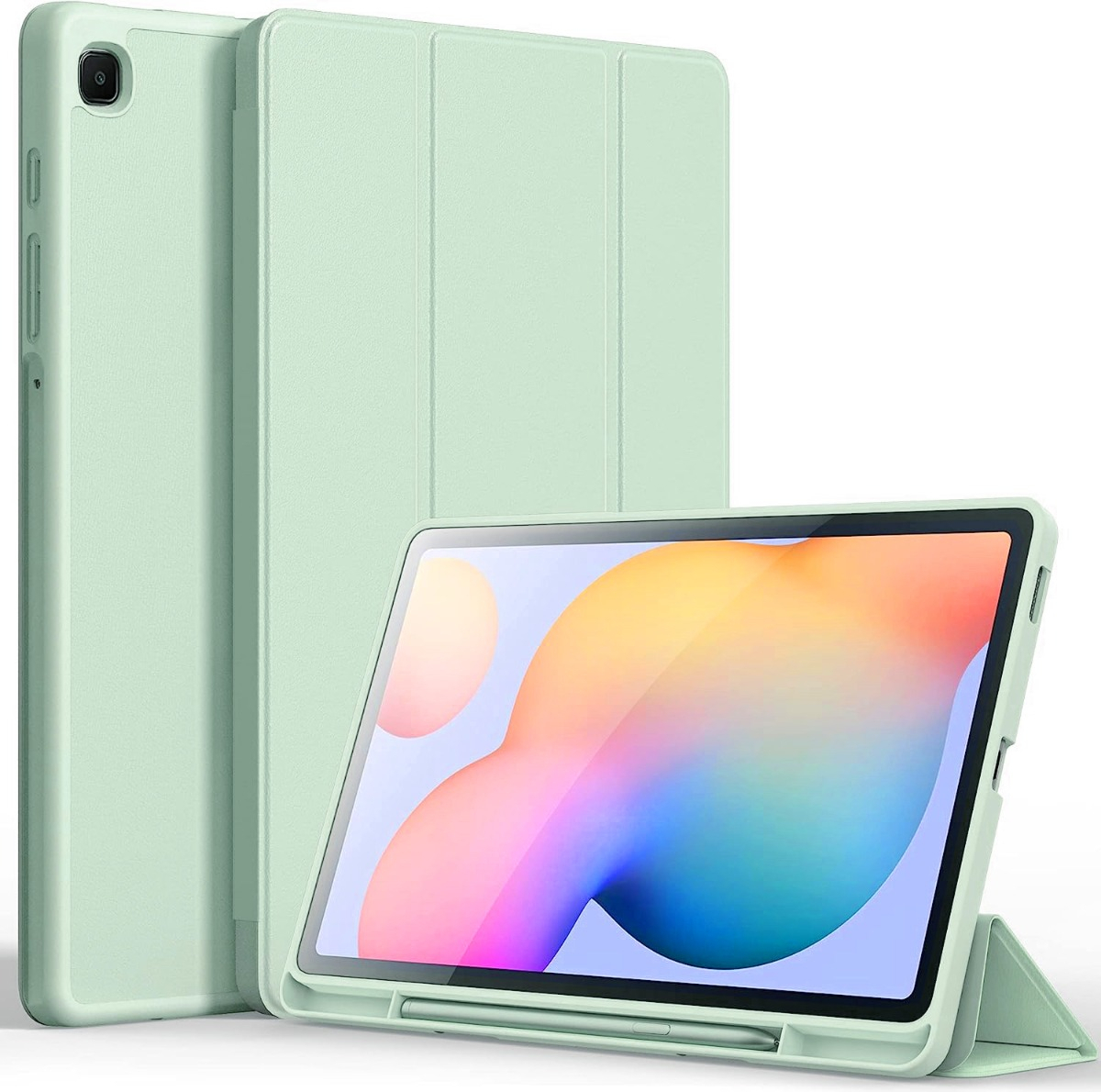 CASE PARA GALAXY TAB S6 LITE P613 P619 CON PORTALÁPIZ LIMÓN - 1
