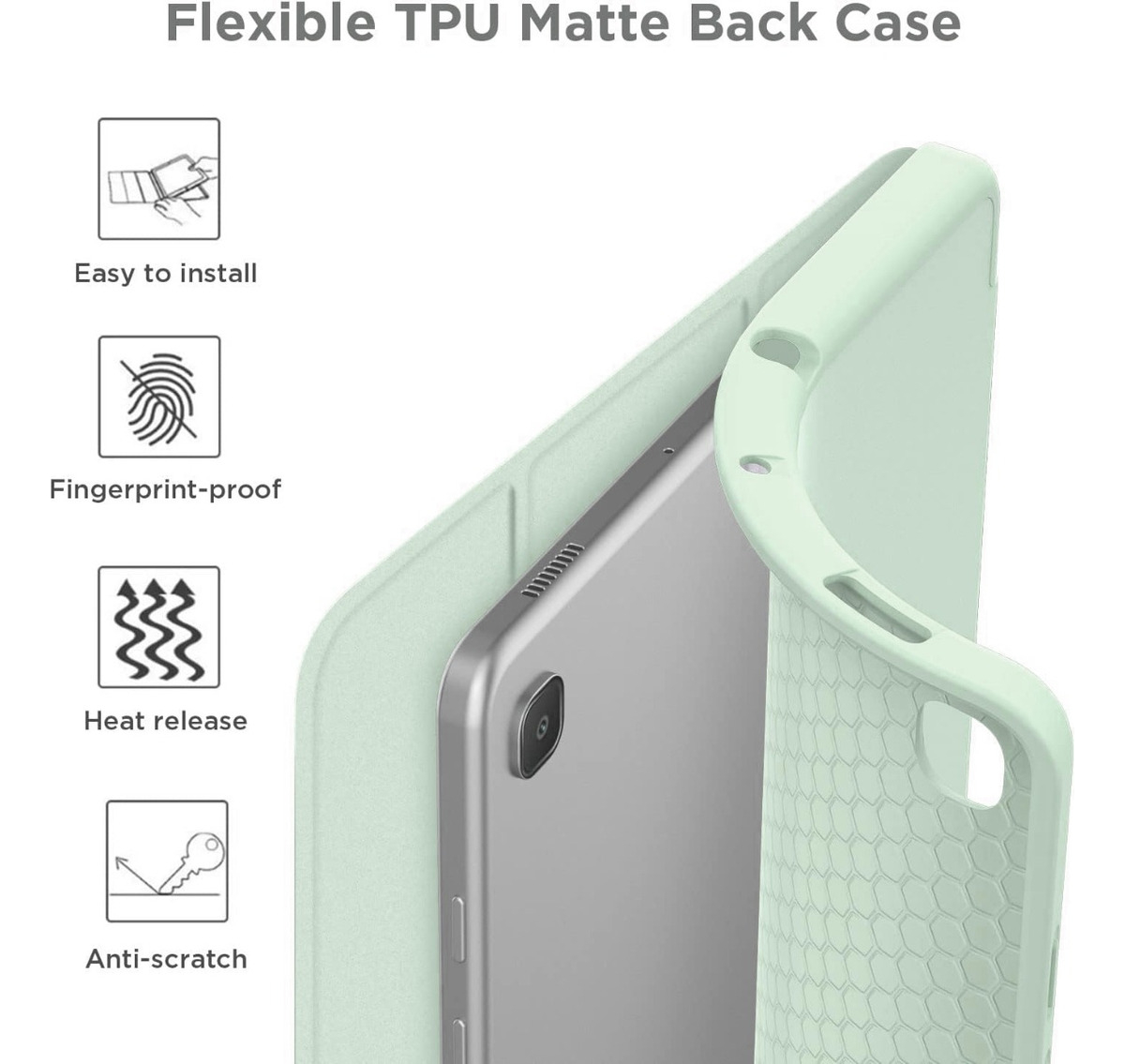 CASE PARA GALAXY TAB S6 LITE P613 P619 CON PORTALÁPIZ LIMÓN - 4