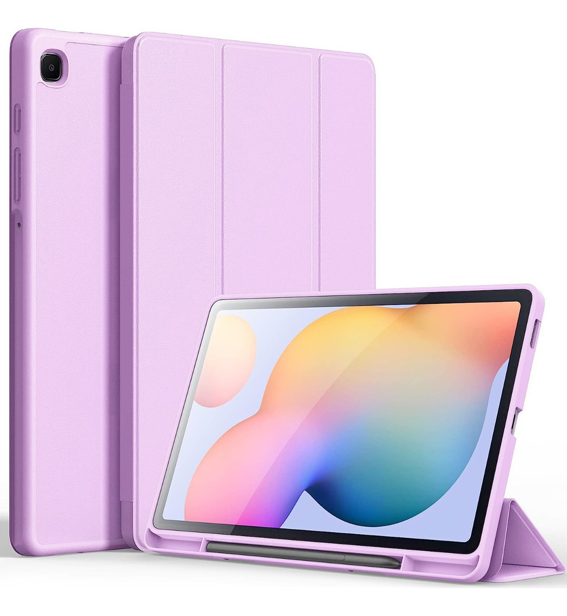 CASE PARA GALAXY TAB S6 LITE P610 P615 C/ PORTALÁPIZ ROSADO - 1