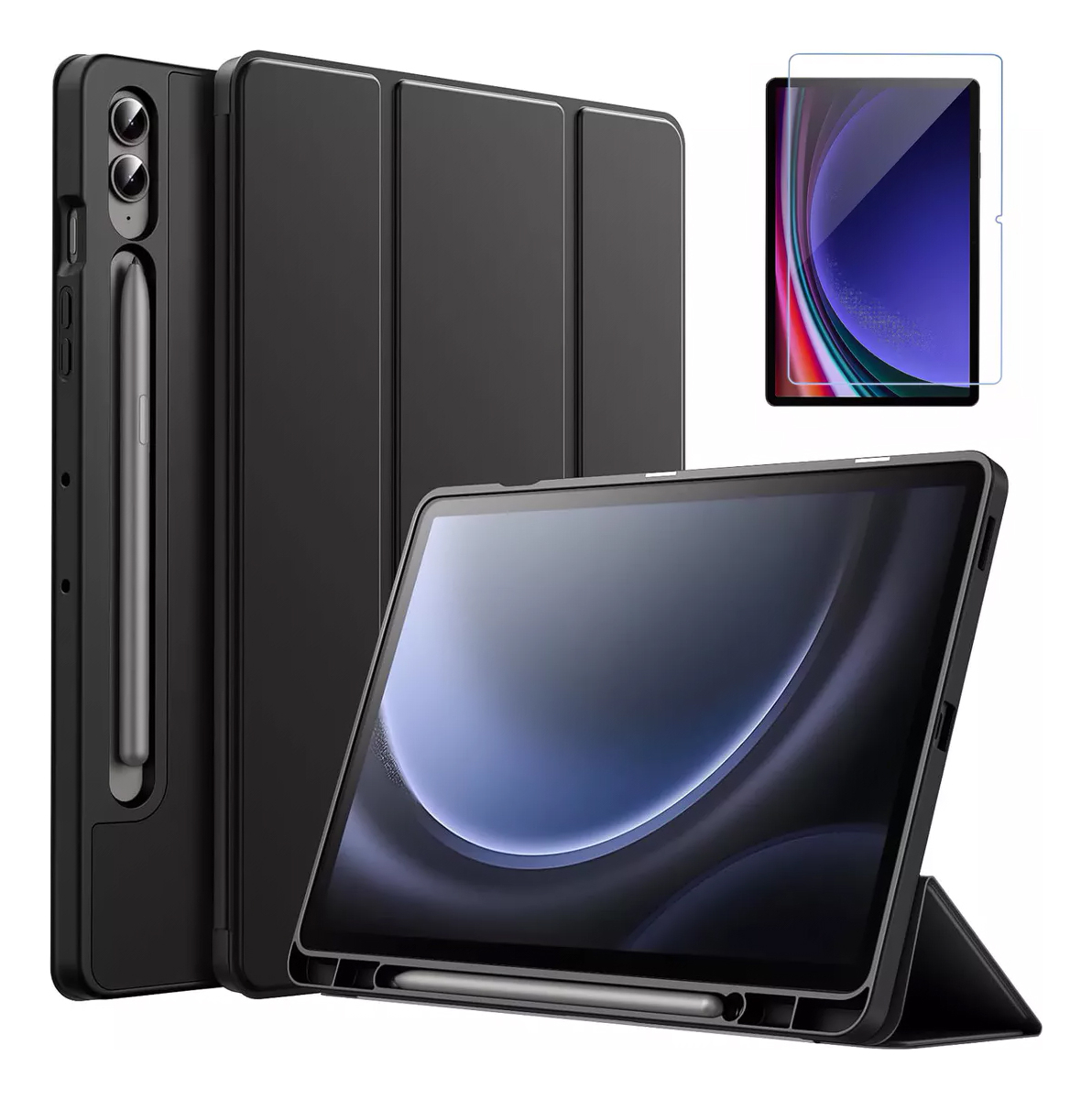FUNDA CASE PARA GALAXY TAB S9 PLUS X810 X816 + MICA GLASS - 1