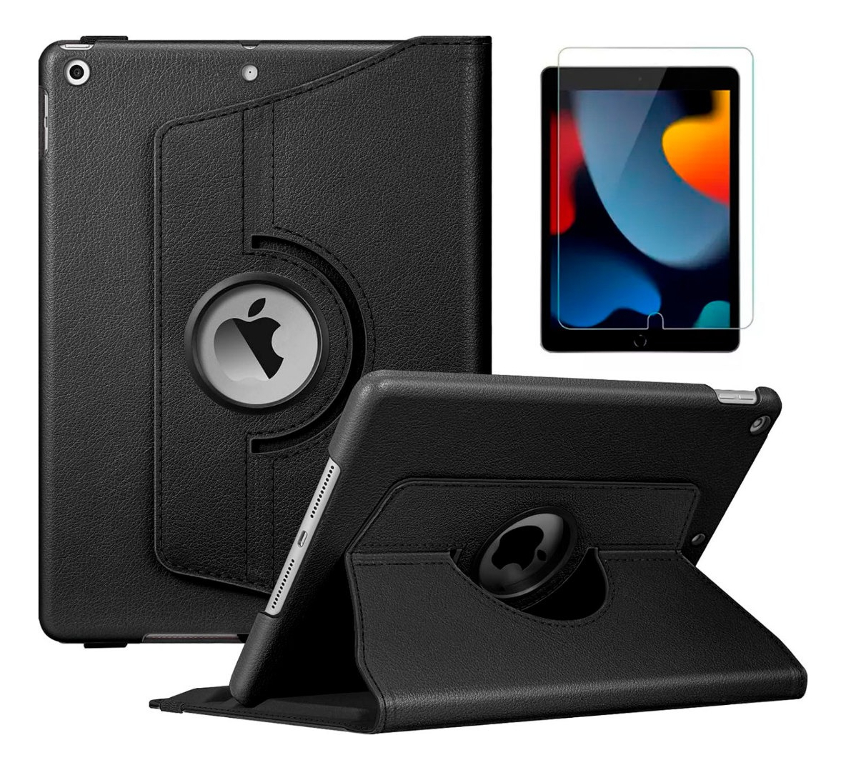 MICA + CASE GIRATORIO PARA IPAD 10.2 7GEN A2197 A2198 A2200 - 1