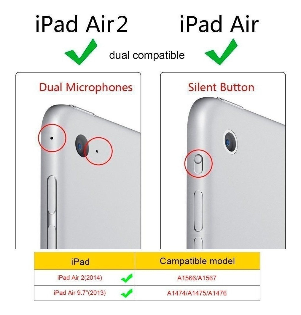 FUNDA ESTUCHE SMART CASE PARA IPAD AIR 2 2014 9.7 SILICONADO - 2