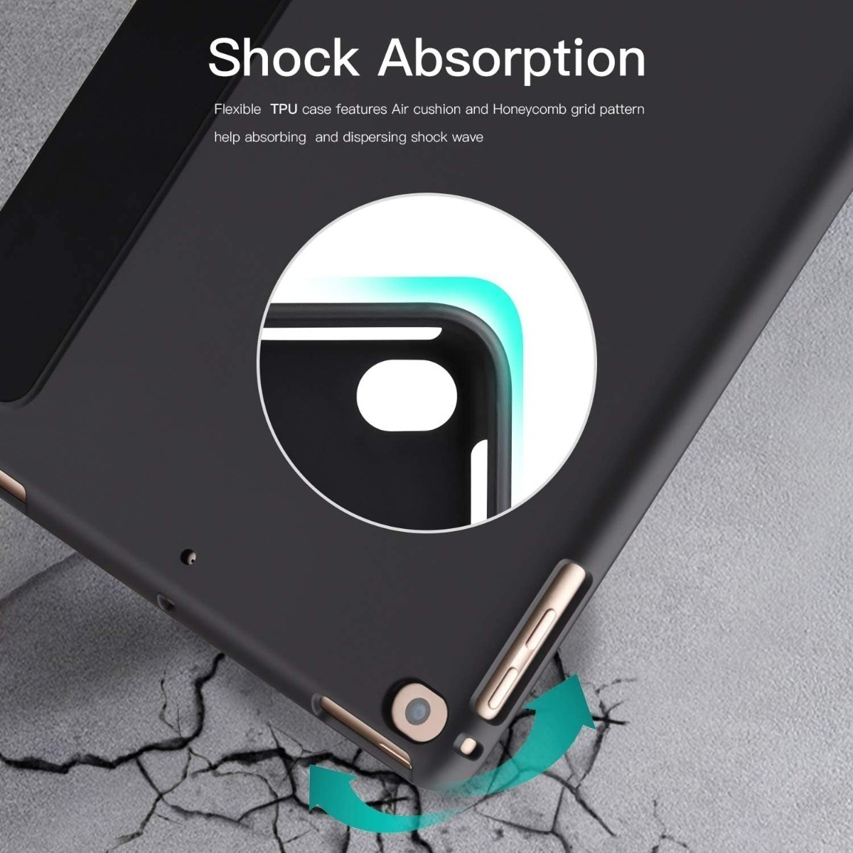 FUNDA ESTUCHE SMART CASE PARA IPAD AIR 2 2014 9.7 SILICONADO - 5