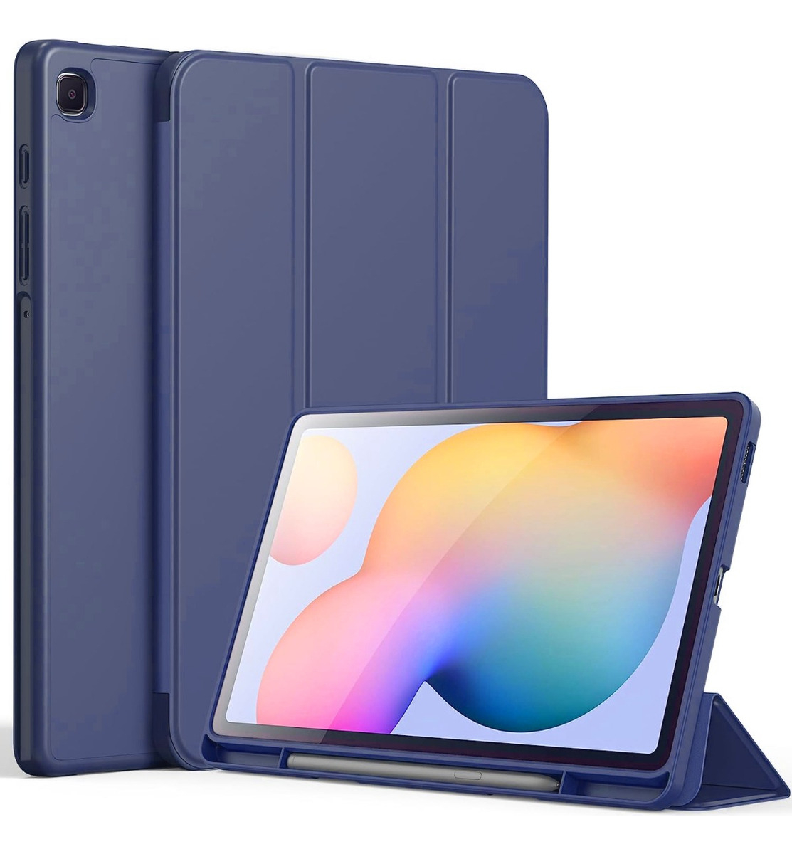 CASE PARA GALAXY TAB S6 LITE P613 P619 CON PORTALÁPIZ NAVY - 1