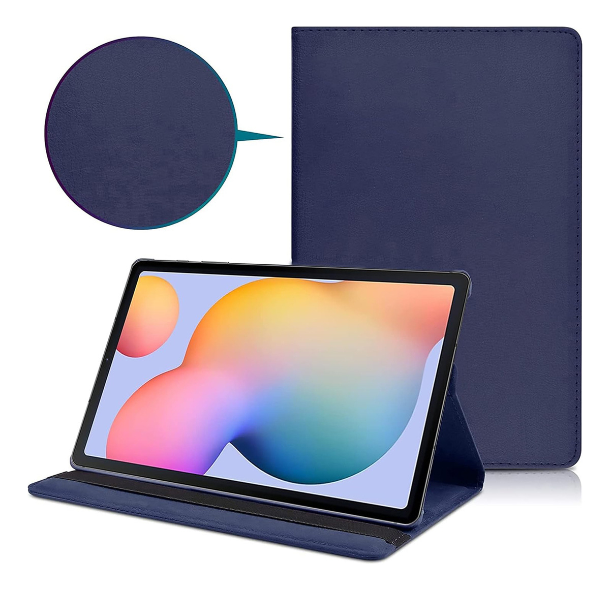CASE PARA GALAXY TAB S6 LITE P610 P615 FLIP PROTECTOR NAVY - 4
