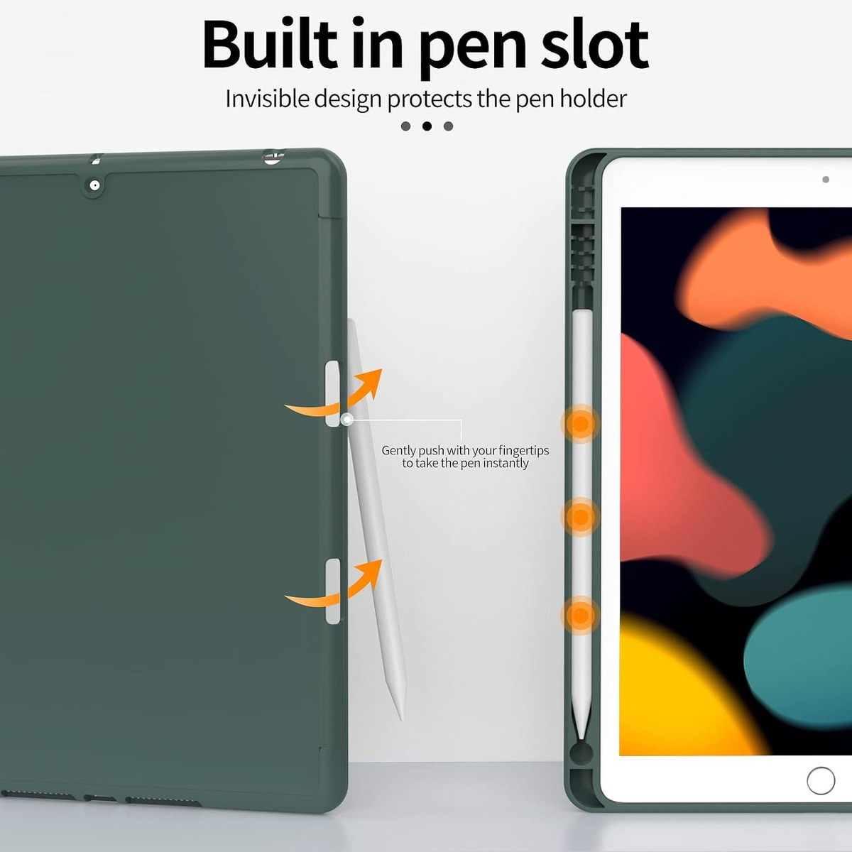 FUNDA SMART CASE PARA IPAD 9NA 10.2 7GEN 8GEN 9GEN VERDE - 3