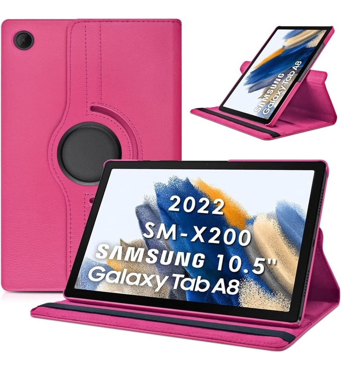 CASE FUNDA PARA GALAXY TAB A8 10.5 X200 X205 FUCSIA - 1