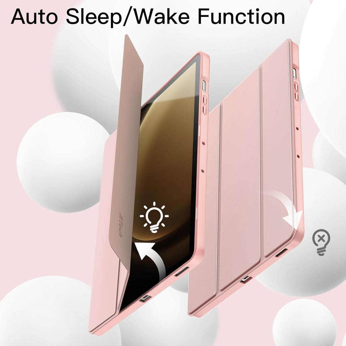 FUNDA CASE PARA GALAXY TAB S9 FE PLUS 12.4 X610 X616 ROSE - 2