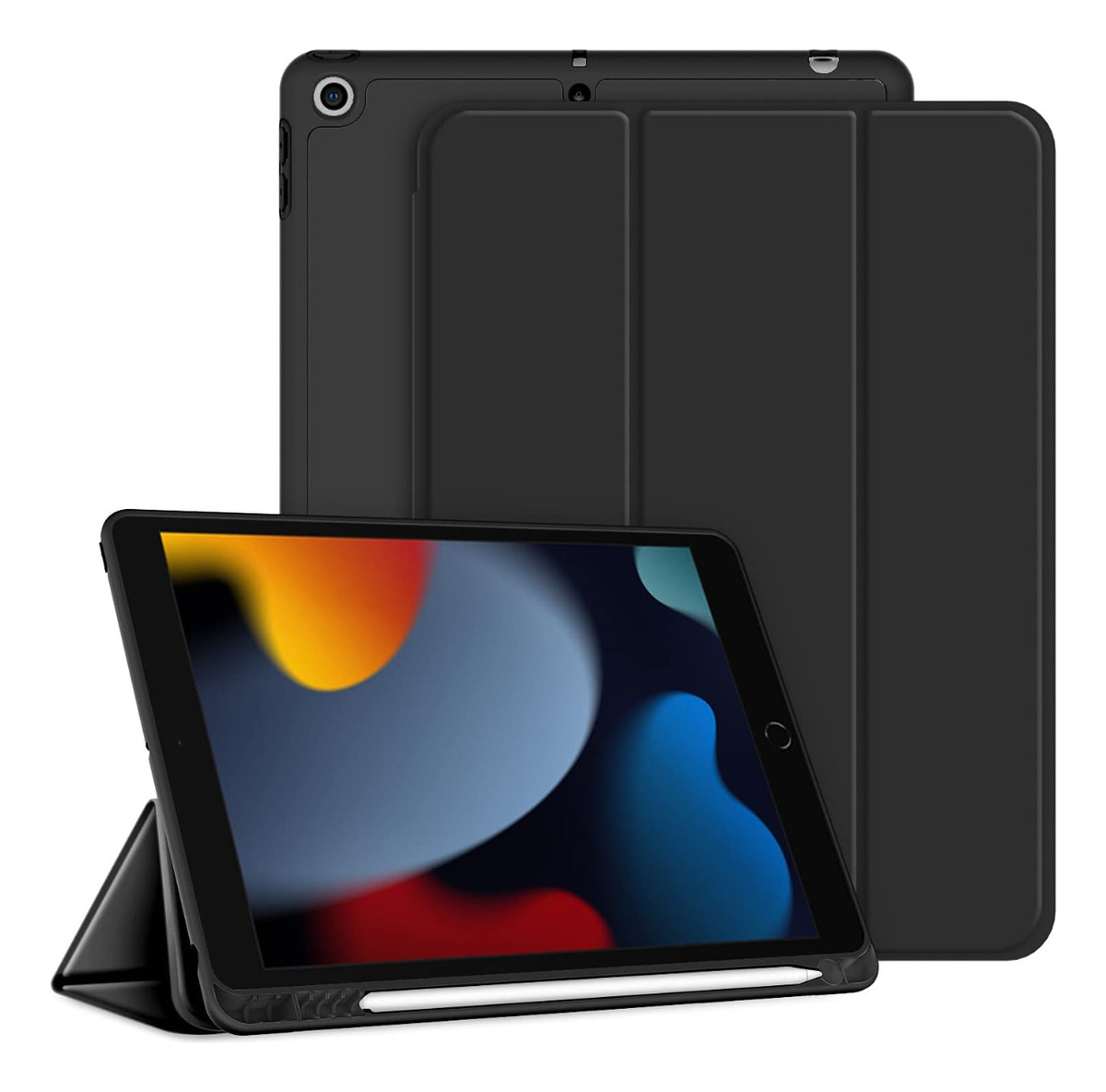 FUNDA SMART CASE PARA IPAD 10.2 7GEN A2197 A2198 NEGRO - 1