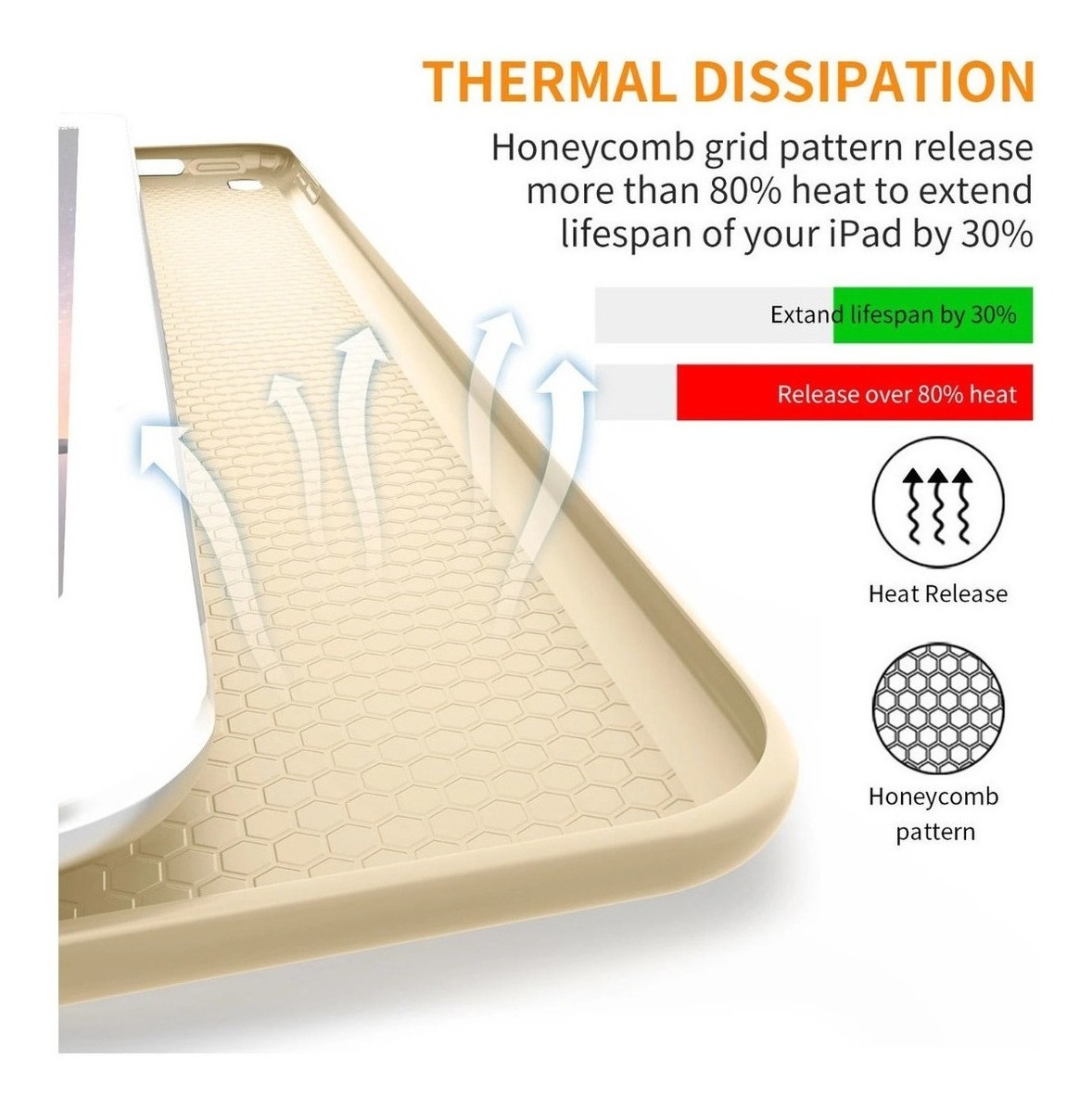SMART CASE PARA IPAD 10.5 AIR 3 2019 ESTUCHE SILICONA GOLD - 5