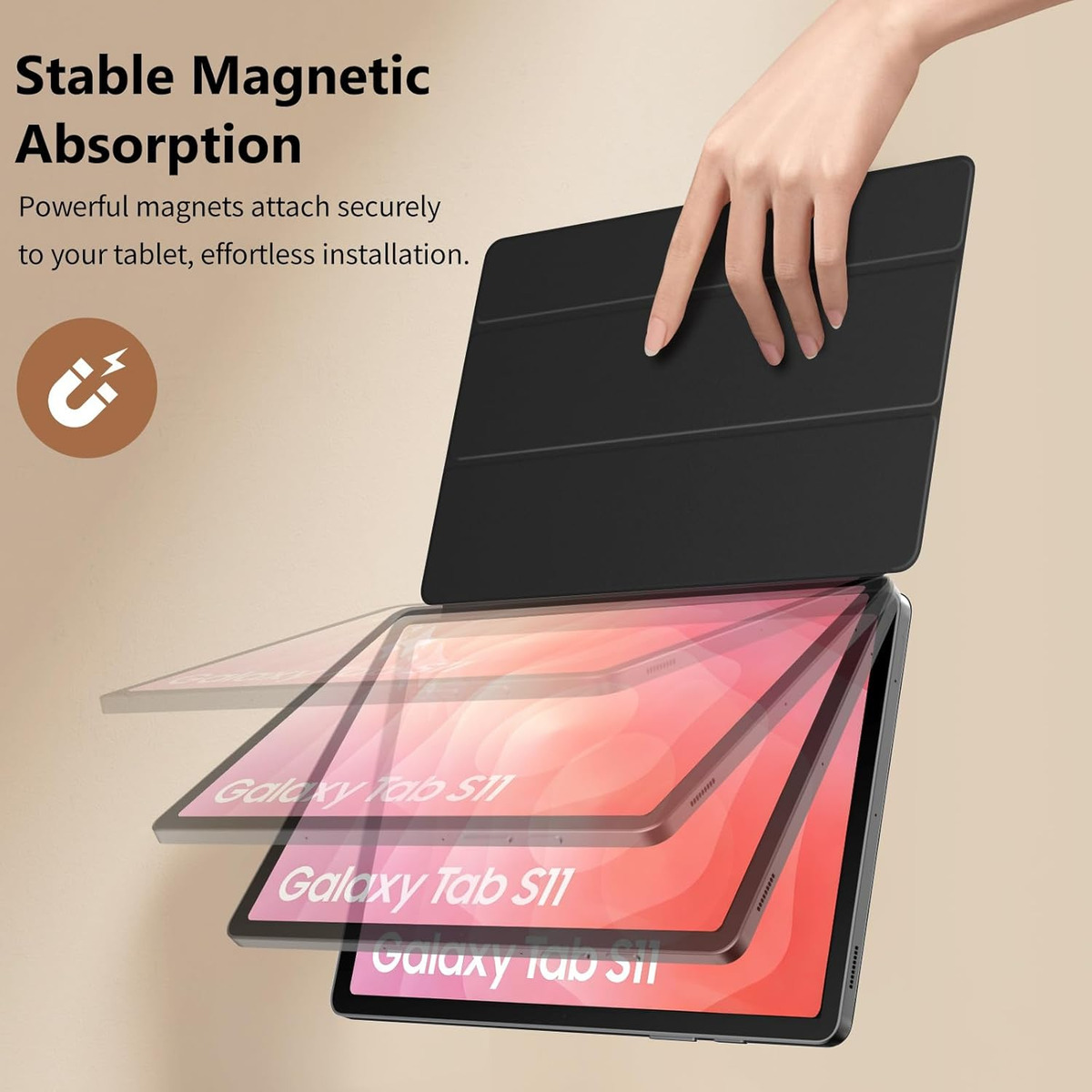 MOKO BOOK COVER (MAG) CASE PARA GALAXY TAB S11 X730 (2025) N - 3