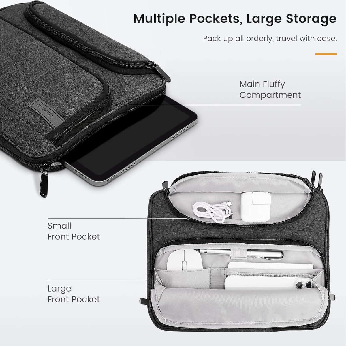 MOKO FUNDA BAG PARA IPAD PRO 11 M5 M2 AIR 4 5 6 10.2 10MA - 5