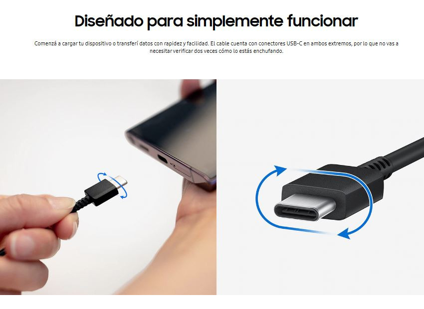 SAMSUNG CABLE USB C 100W 5A 1.8M PARA GALAXY FLIP7 FOLD7 - 2