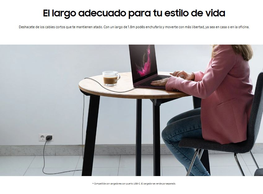 SAMSUNG CABLE USB C 100W 5A 1.8M PARA GALAXY FLIP7 FOLD7 - 4
