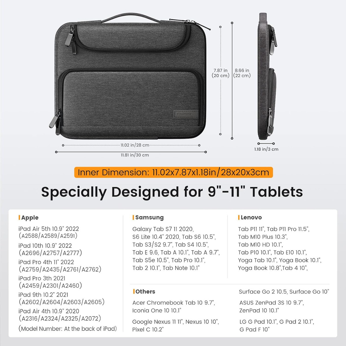 MOKO FUNDA BAG PARA GALAXY TAB S11 X730 X736 (2025) NEGRO - 6