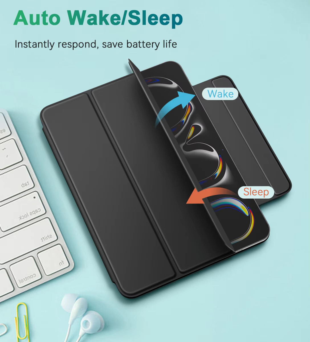 MOKO FOLIO CASE MAGNÉTICO PARA IPAD PRO 11 M5 A3357 A3358 - 3